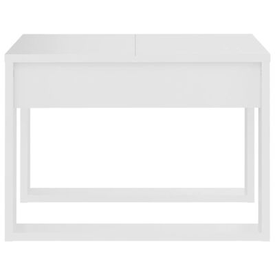 vidaXL Sivupöytä valkoinen 50x50x35 cm lastulevy