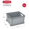 Curver S&auml;ilytyslaatikko Unibox L 30 l harmaa