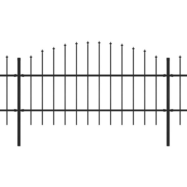 vidaXL Puutarha-aita keih&auml;sk&auml;rkinen ter&auml;s 1070x100 cm musta