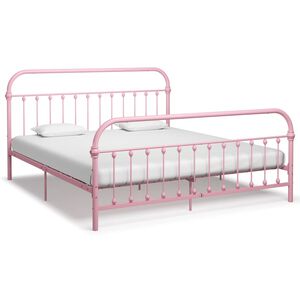 vidaXL S&auml;ngynrunko pinkki metalli 180x200 cm