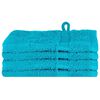 vidaXL Vieraiden pyyhe SOLUND 4 pcs Turkoosi 15 x 21 cm 550 gsm