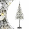 vidaXL Joulukuusi 300 LED-valoilla Valkoinen 180 cm PE ja Ter&auml;s