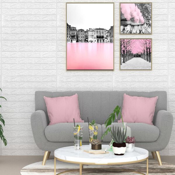 vidaXL 3D Tapetti tiilet itsekiinnittyv&auml; 40 kpl valkoinen