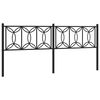 vidaXL Metallinen vaihtop&auml;&auml;ty musta 200 cm