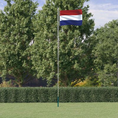 vidaXL Alankomaiden lippu ja lipputanko 6,23 m alumiini