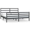 vidaXL S&auml;ngynrunko harmaa t&auml;ysi m&auml;nty 180x200 cm Super King
