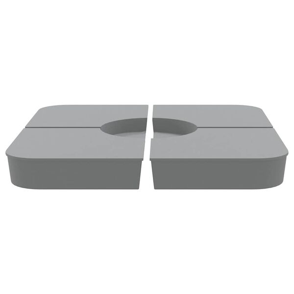 vidaXL 4-osainen päivänvarjoalustasarja ristijalusta varjolle 100kg PP