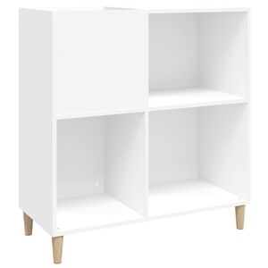 vidaXL LP-levyjen s&auml;ilytyskaappi valkoinen 84,5x38x89 cm tekninen puu