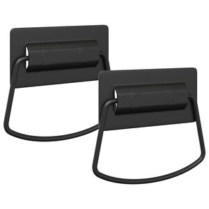 vidaXL Kaappikahvat 2 pcs Musta 85 x 45 mm Metalli