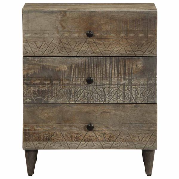 vidaXL y&ouml;kaappi vaaleanharmaa 50x33x60 cm massiivipuu mango