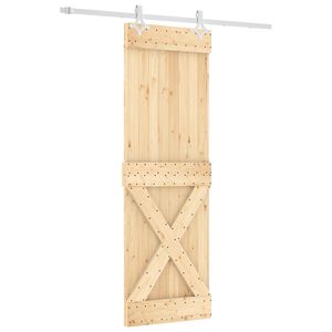 vidaXL Liukuovi 70 x 210 cm Massiivinen m&auml;nty (k&auml;sittelem&auml;t&ouml;n)