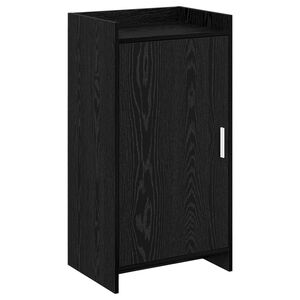 vidaXL Kenk&auml;kaappi ovella Musta tammi 48 x 36 x 92 cm Tekninen puu