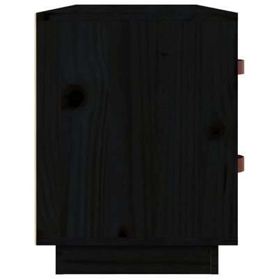 vidaXL Kenkäpenkki musta 100x34x45 cm täysi mänty