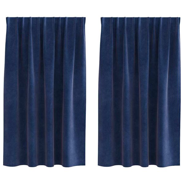 vidaXL Pimennysverhot 2 pcs Tumma Sininen 140 x 140 cm Sametti