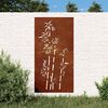 vidaXL Puutarhasein&auml;koriste 105x55 cm corten ter&auml;s bambukuvio
