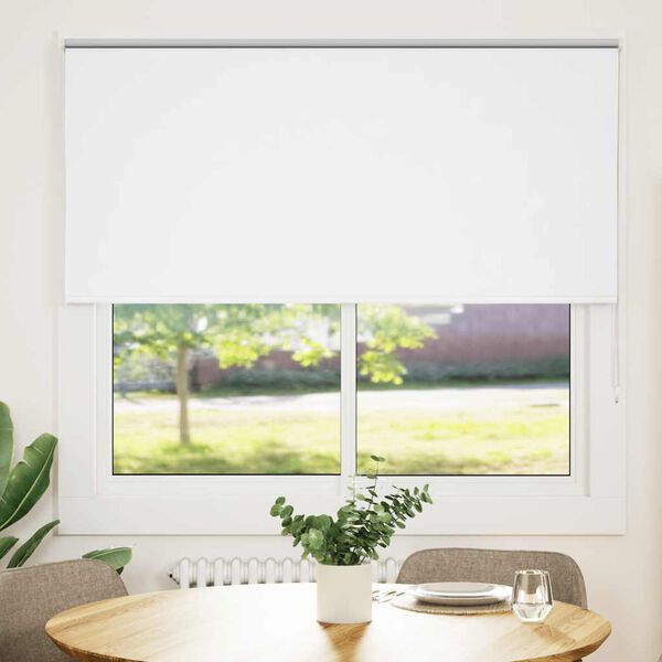 vidaXL Rullaverho Blackout valkoinen 145x130 cm Kankaan leveys 141,6cm