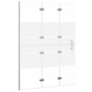 vidaXL Taittuva suihkusein&auml; ESG 100x140 cm valkoinen