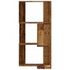 vidaXL Kulmakirjahylly 3 tasoa vanha puu 50x50x102 cm tekninen puu