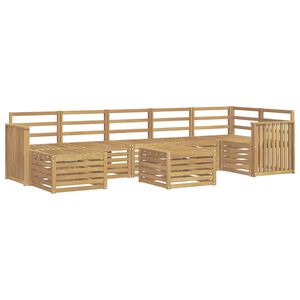 vidaXL Ulkosohvakokoelma 8 pcs valkoinen 59 x 59 x 37 cm