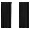 vidaXL Pellavamaiset pimennysverhot koukuilla 2 kpl antras. 140x175 cm