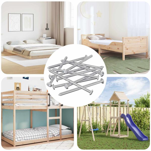 vidaXL Huonesiivousruuvit 1000 pcs Hopea Ter&auml;s