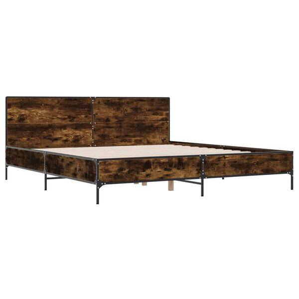 vidaXL S&auml;ngynrunko savutammi 200x200 cm tekninen puu ja metalli