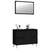 vidaXL 2-osainen Kylpyhuonekalustesarja musta tekninen puu