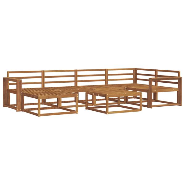 vidaXL Ulkosohvakokoelma 7 pcs Luonnollinen Tihe&auml; akasiapuu