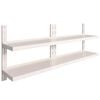 vidaXL 2-Krs kelluvat sein&auml;hyllyt 2 kpl ruostumaton ter&auml;s 200x30 cm