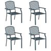 vidaXL Puutarhan Tuoli 4 pcs Antrasiitti 56 x 65 x 89 cm Ter&auml;s