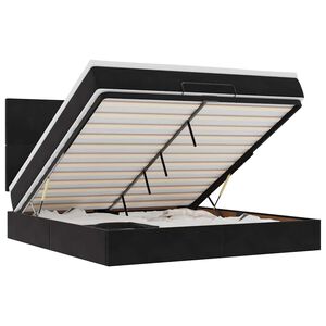 vidaXL Ottomaanis&auml;nky patjoineen musta 160x200cm sametti