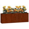 vidaXL Kukkalaatikot 2 kpl ruoste Corten ter&auml;s 53x10x17 cm