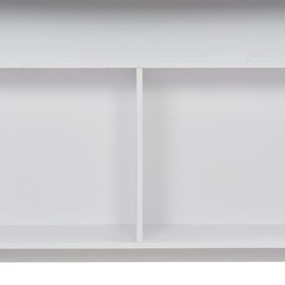 vidaXL Baaripöytä kahdella pöytätasolla valkoinen 130x40x120 cm