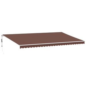 vidaXL Automaattisesti kelattava markiisi ruskea 600x350 cm