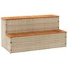 vidaXL Hot Tub Step Beige 100x50x50,5 cm polyrottinki kiinte&auml; akaasia