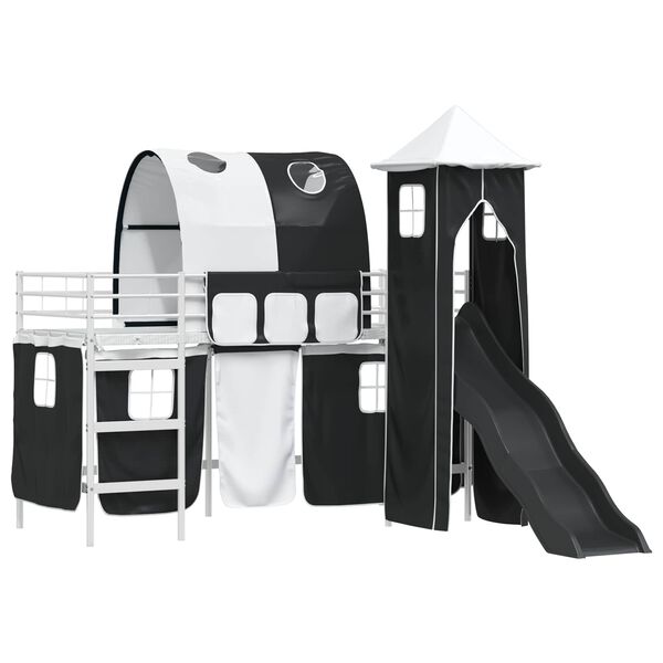 vidaXL Valkoinen ja musta 99,5 x 190 cm