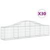 vidaXL Kaarevat kivikorit 30 kpl 200x30x40/60 cm galvanoitu rauta