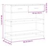 vidaXL Konsolipöytä ruskea tammi 90x35x80 cm tekninen puu