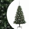 vidaXL Muovinen joulukuusi koristeilla 150 cm 150 LEDi&auml;