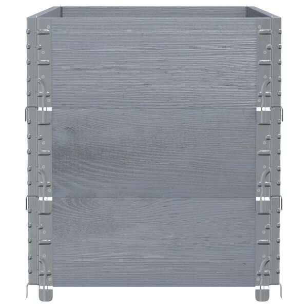 vidaXL Kukkalaatikko harmaa 100x50 cm t&auml;ysi m&auml;nty