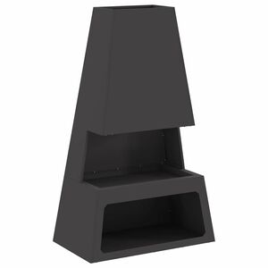 vidaXL Tulipata Musta 60 x 35 x 100 cm Kulunut Ter&auml;s