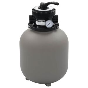 vidaXL Uima-altaan hiekkasuodatin 4-asento venttiilill&auml; harmaa 350 mm