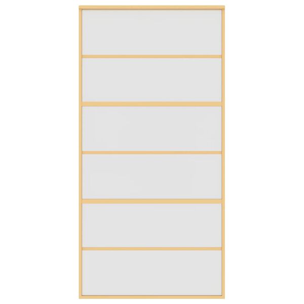 vidaXL Liukuovi kulta 102,5x205 cm himme&auml; ESG-lasi ja alumiini