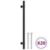 vidaXL Kaapin kahvat 20 kpl musta 224 mm ruostumaton ter&auml;s