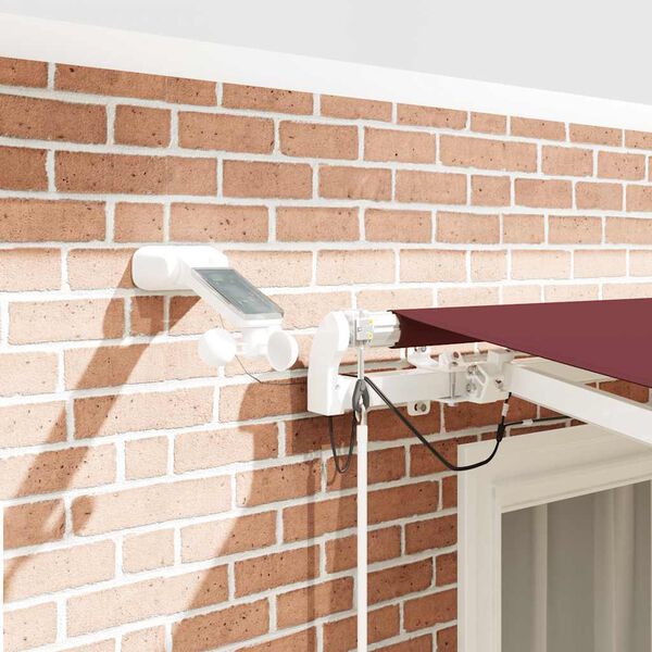 vidaXL Automaattimarkiisi LED-valoilla viininpunainen 300x250 cm