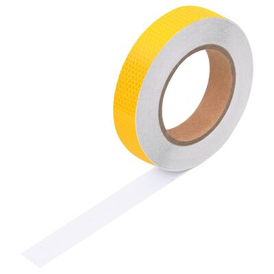 vidaXL Heijastinteippi keltainen 2,5 cm x 20 m PVC
