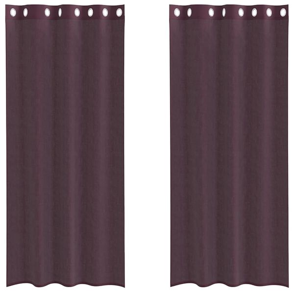 vidaXL Voileeverhot läpiviennillä 2 kpl purppura 140x225 cm
