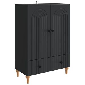 vidaXL Sivup&ouml;yt&auml; laatikon kanssa Musta 66 x 34,5 x 95 cm Tekninen puu