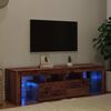 vidaXL TV-kaappi LED-valoilla vanha puu 140x36,5x40 cm teknillinen puu