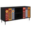 vidaXL TV-kaappi ESSEN 102 x 33 x 51 cm Musta tammi Tekninen puu